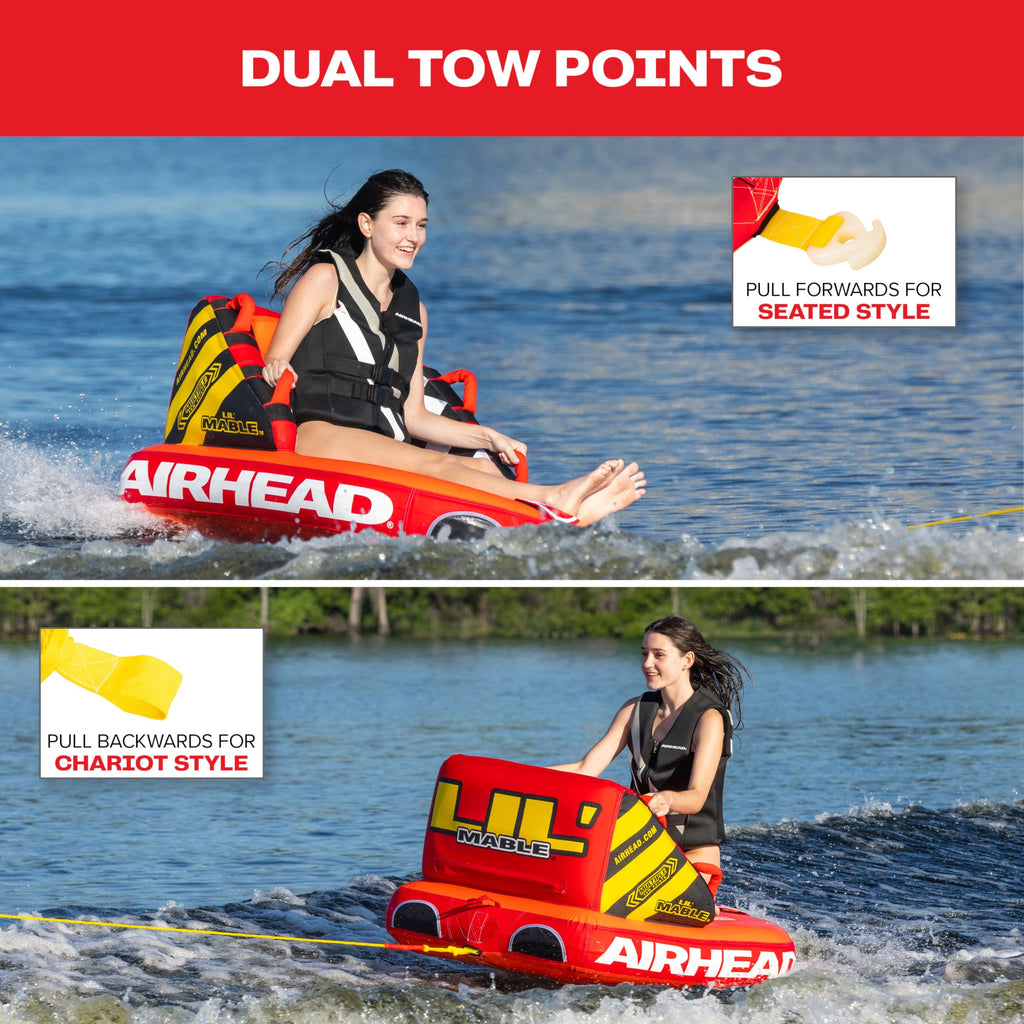 1-4 Person Towable Tube with Nylon Cover and Dual Tow Points