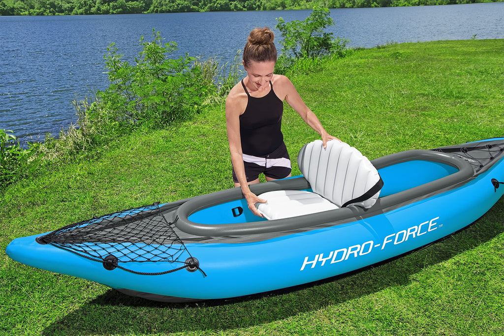 Inflatable Kayak Set with Seat, Paddle, Pump and Carry Bag